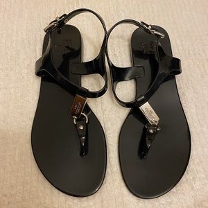 Coach Black Jelly Sandals size 6